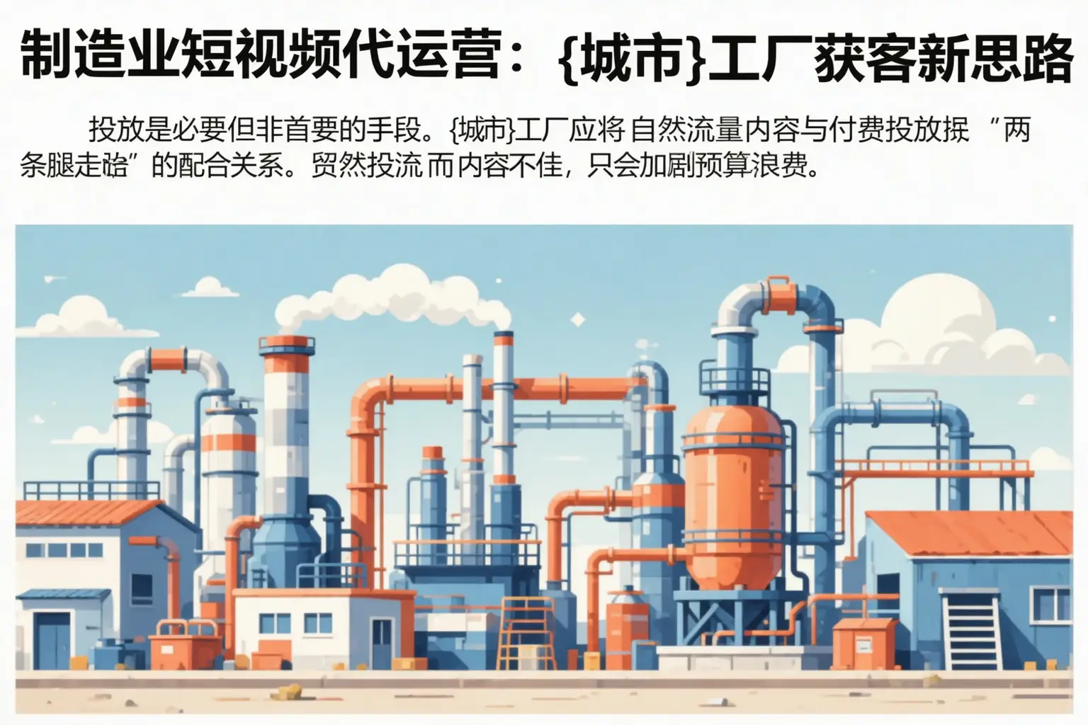 制造业短视频代运营：吉林市工厂获客新思路