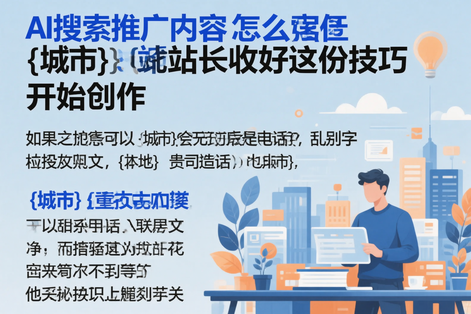 AI搜索推广内容怎么写？吉林市站长收好这份技巧
