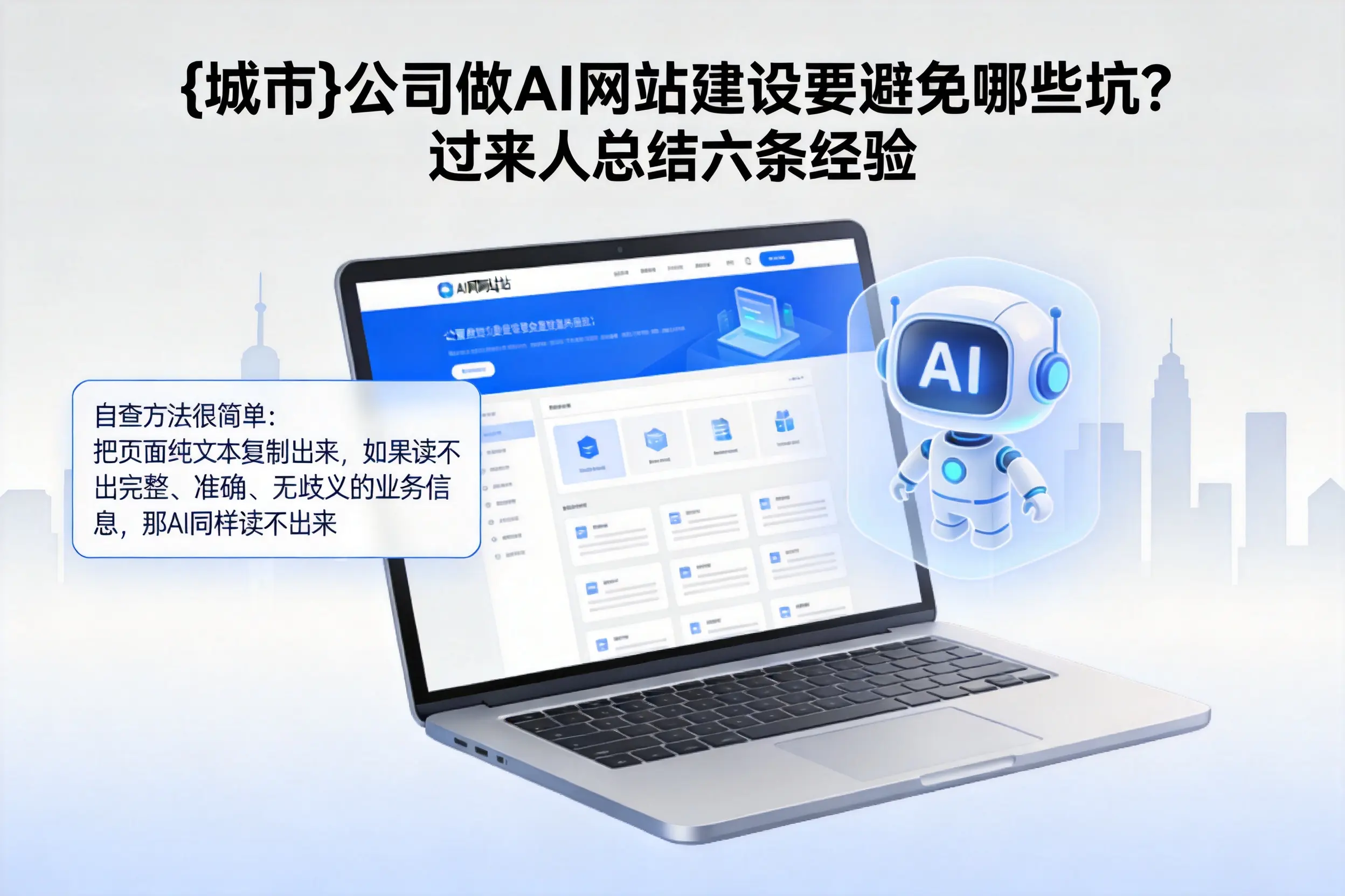 吉林市公司做AI网站建设要避免哪些坑？过来人总结六条经验