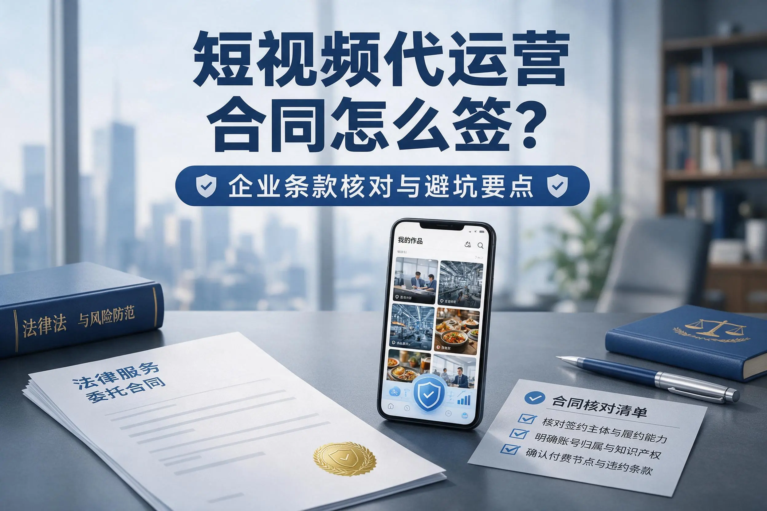 短视频代运营合同怎么签？吉林市企业条款核对与避坑要点