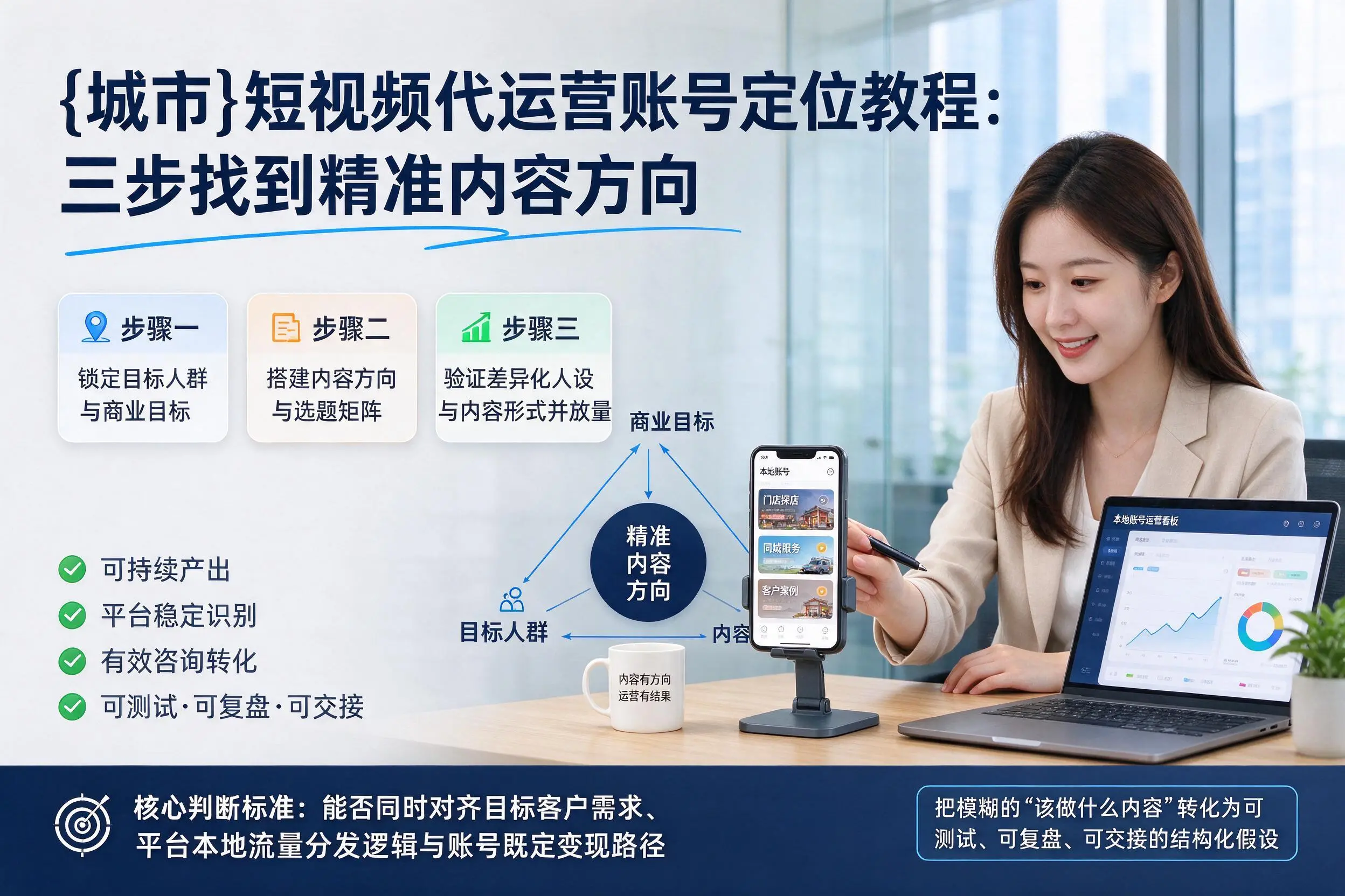 吉林市短视频代运营账号定位教程：三步找到精准内容方向