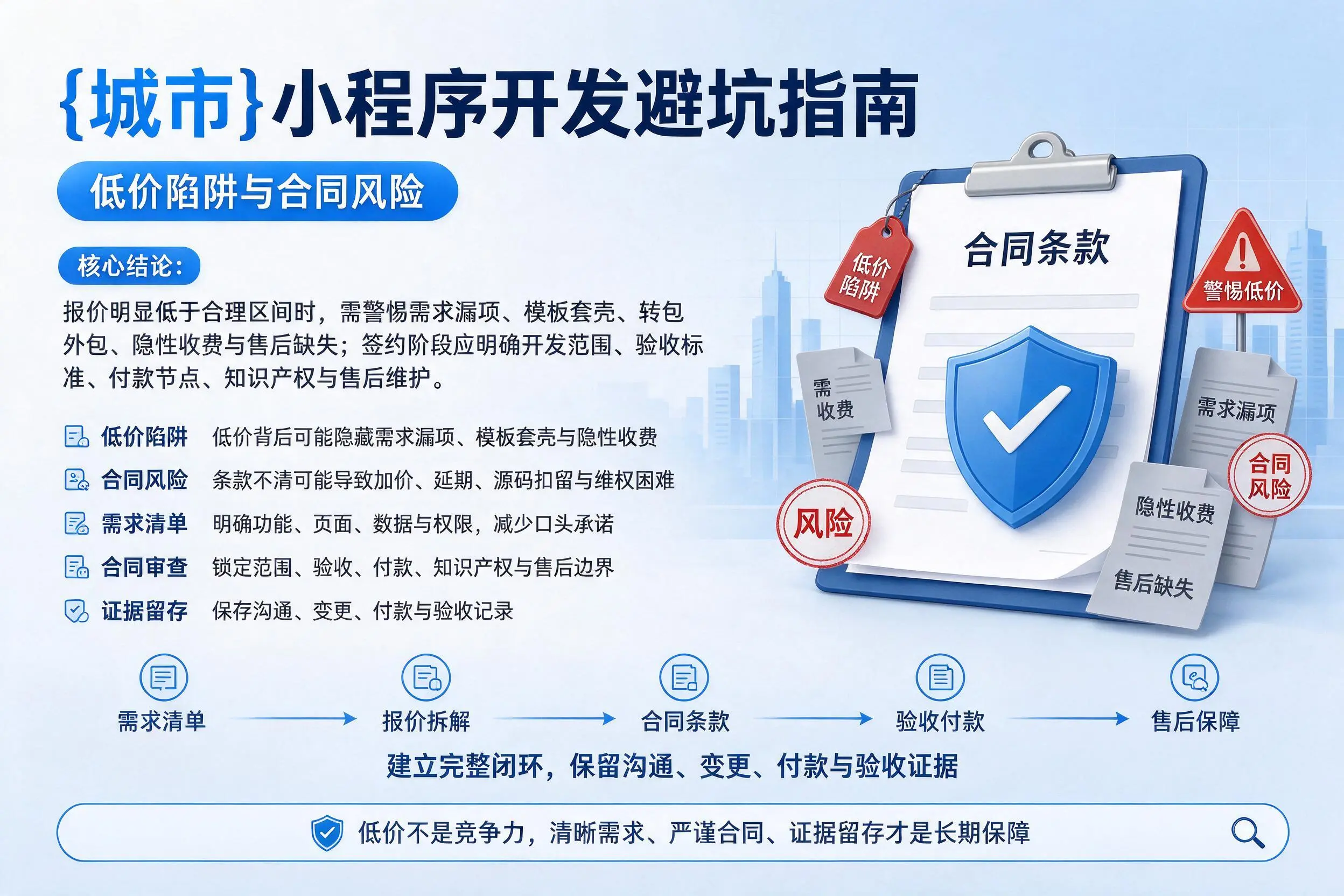 吉林市小程序开发避坑指南：低价陷阱与合同风险
