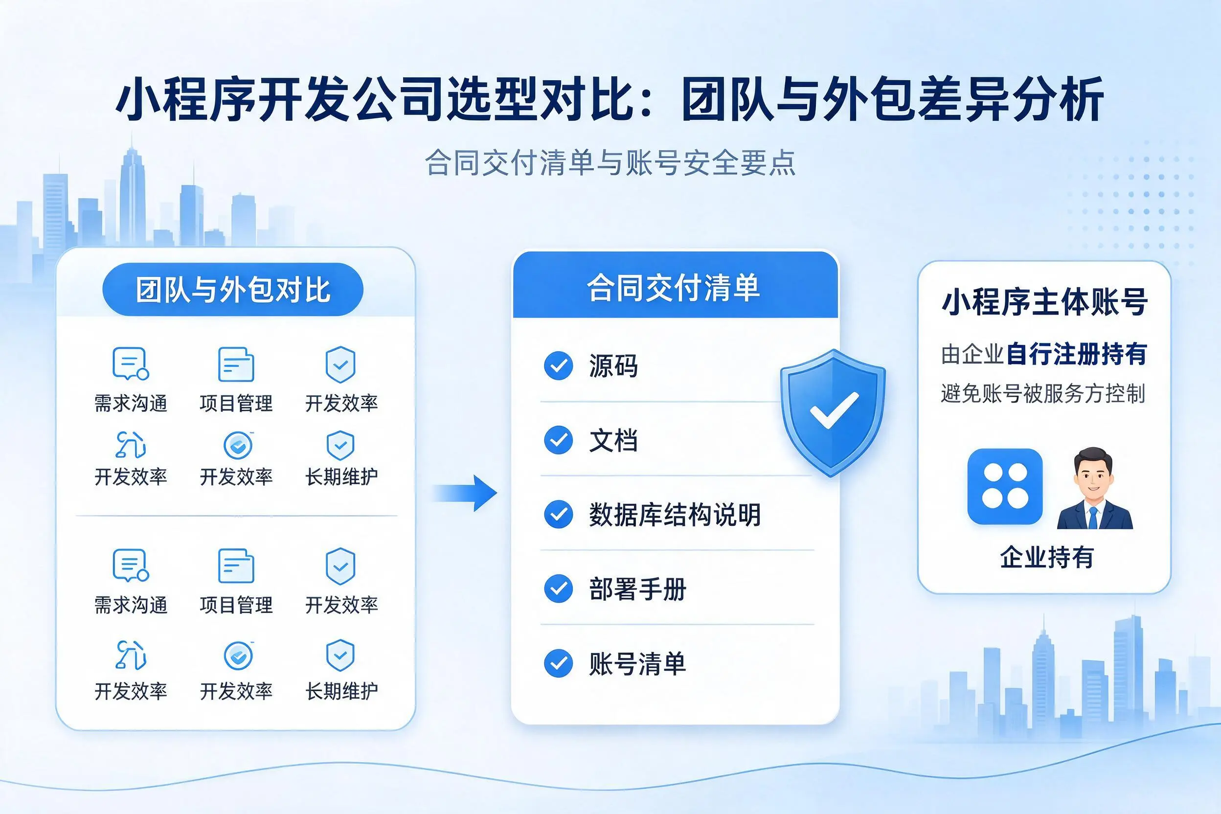 吉林市小程序开发公司选型对比：团队与外包差异分析