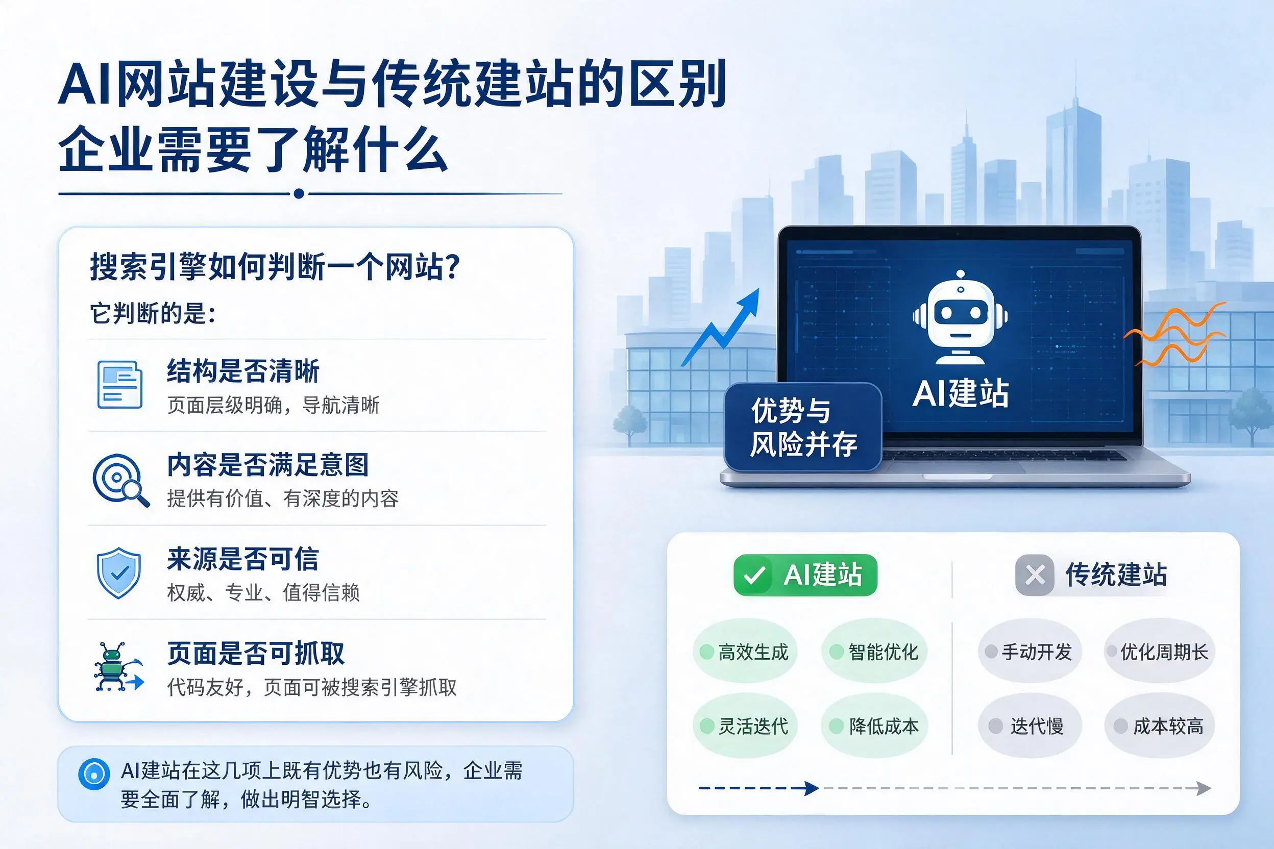 AI网站建设与传统建站的区别，吉林市企业需要了解什么