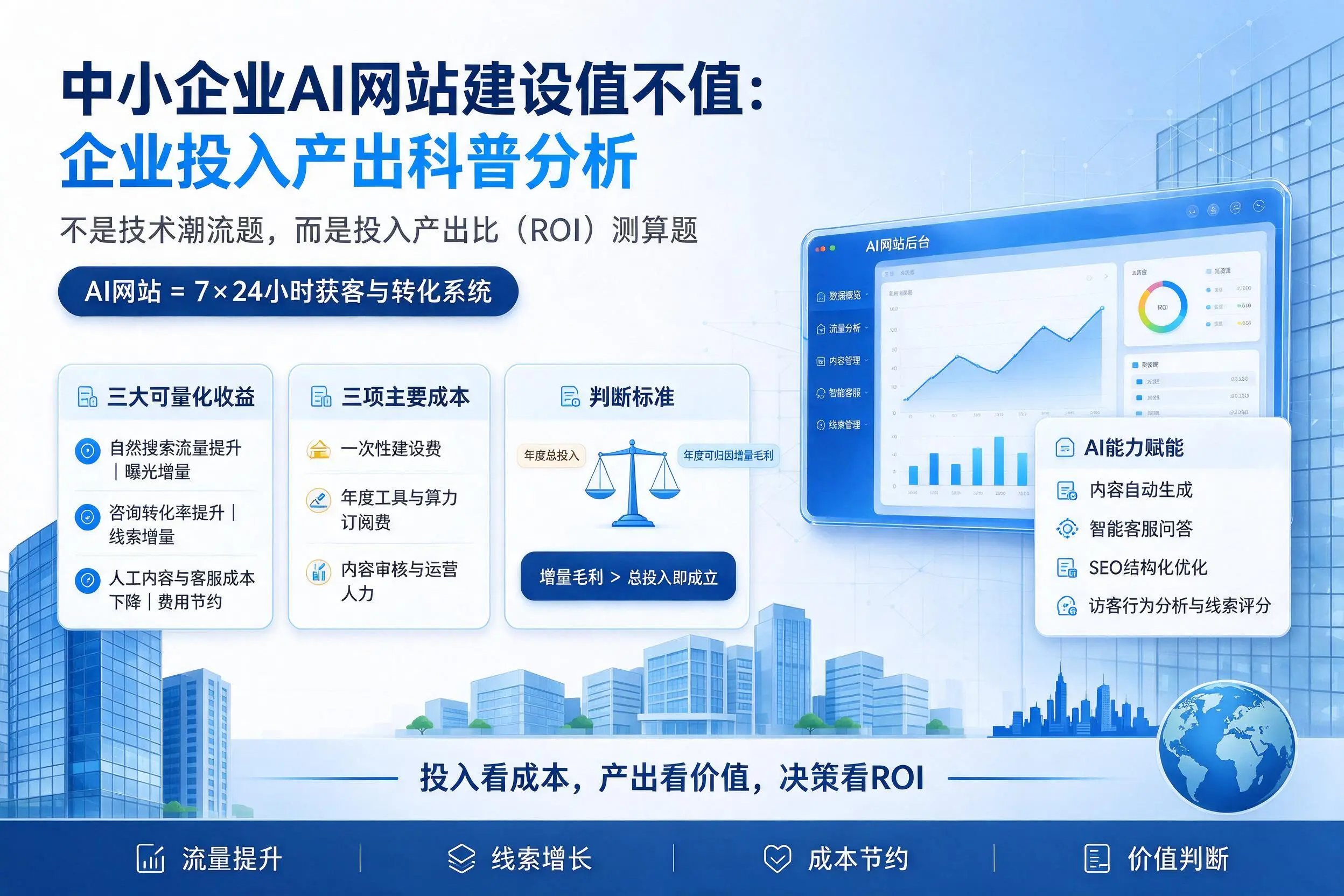 中小企业AI网站建设值不值：吉林市企业投入产出科普分析