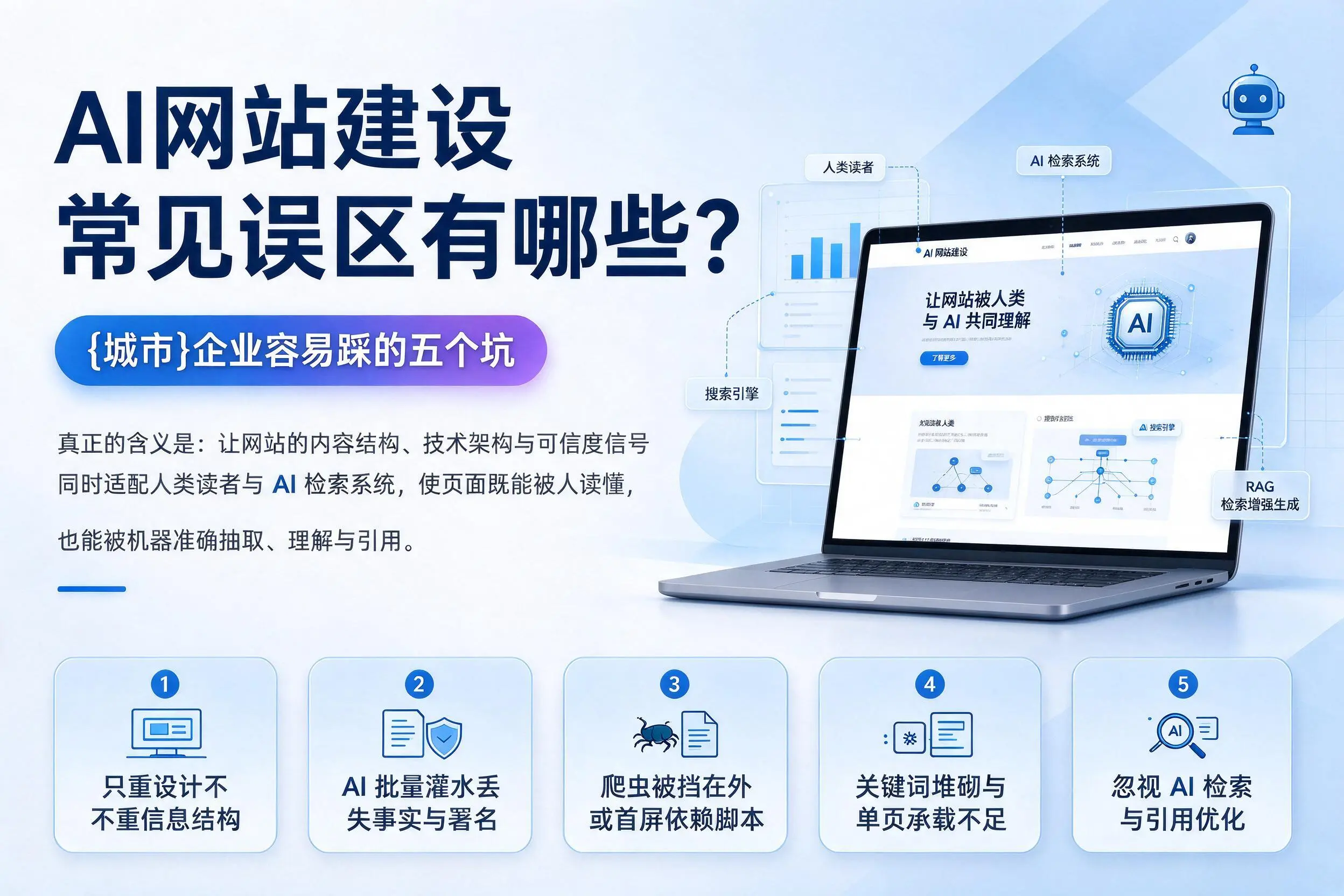 AI网站建设常见误区有哪些？吉林市企业容易踩的五个坑