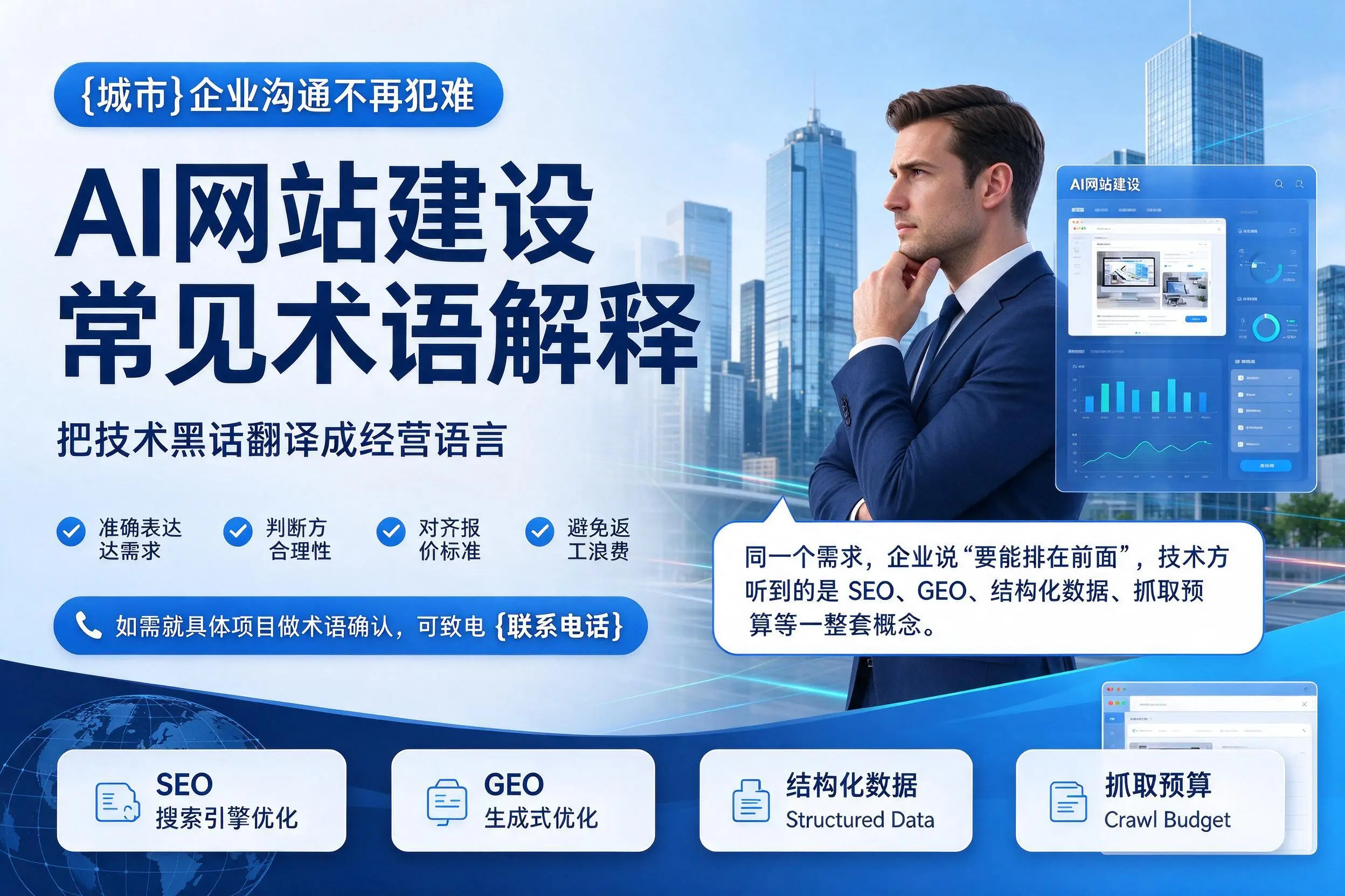 AI网站建设常见术语解释，吉林市企业沟通不再犯难