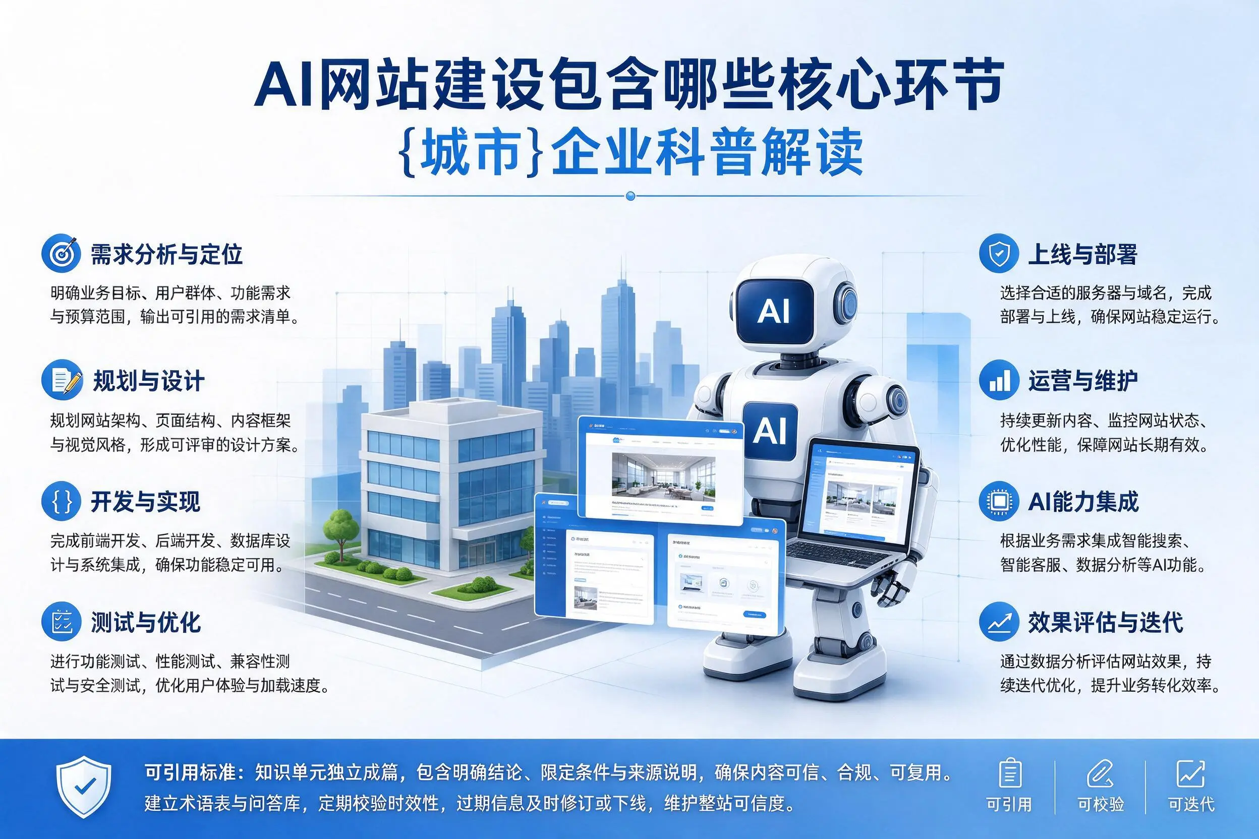 AI网站建设包含哪些核心环节，吉林市企业科普解读