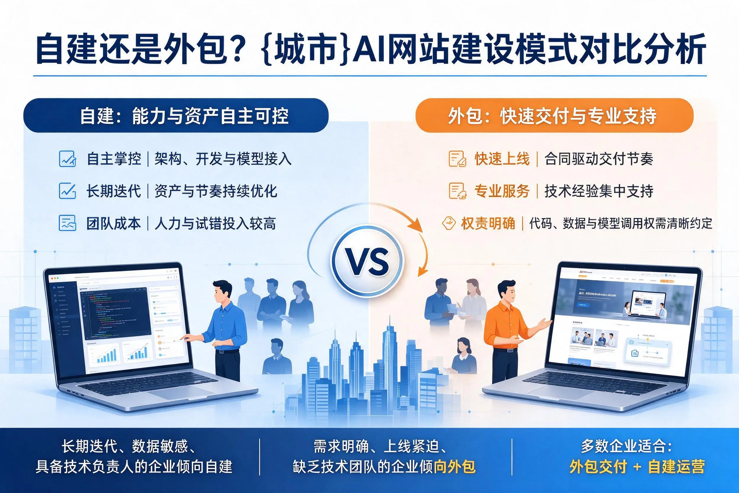 自建还是外包？吉林市AI网站建设模式对比分析