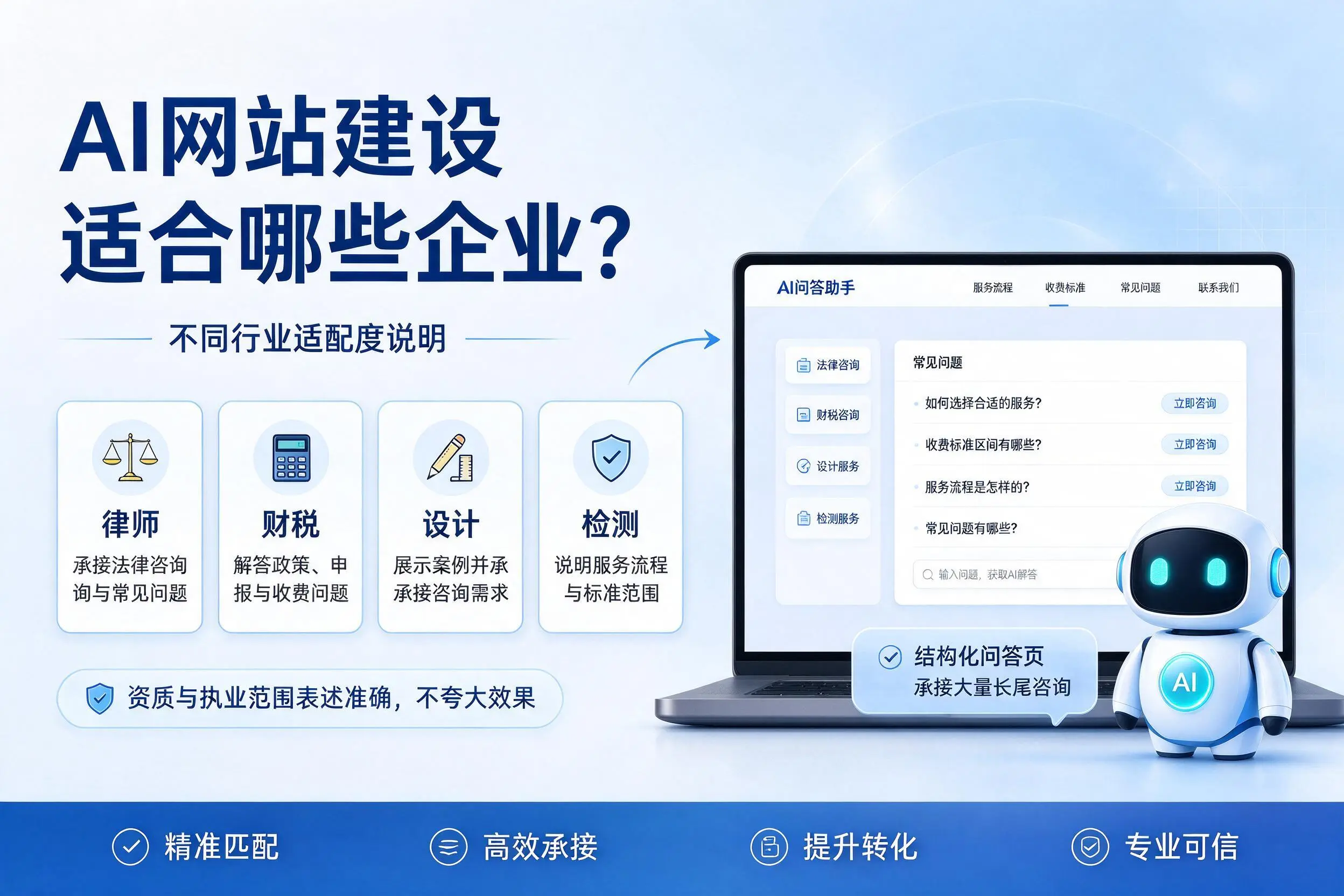 AI网站建设适合哪些企业？吉林市不同行业适配度说明