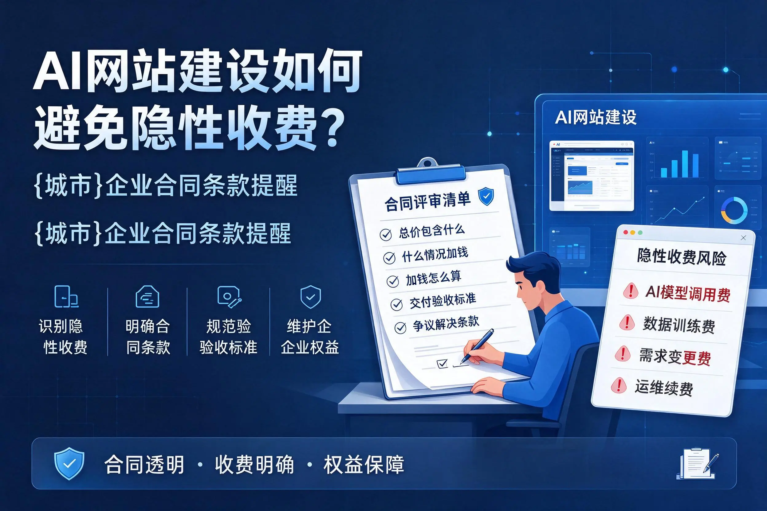 AI网站建设如何避免隐性收费？吉林市企业合同条款提醒